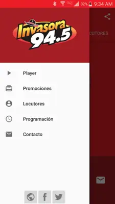 Invasora 94.5 android App screenshot 2